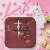 Assiettes En Carton Kandinsky - Rouge mouillé (Fête)