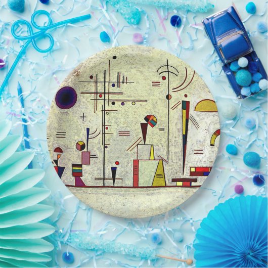 Assiettes En Carton Kandinsky - Sérieux, Art abstrait, (Fête)