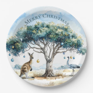 Assiettes En Carton Kangaroo et Emu Christmas Gumtree Baubles