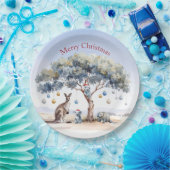 Assiettes En Carton Kangaroo Koalas Platypus Noël Gumtree Baubles (Fête)