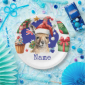 Assiettes En Carton Kangaroo on Australia Flag  (Fête)
