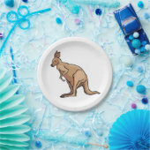 Assiettes En Carton Kangourou (Fête)