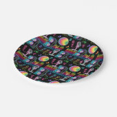 Assiettes En Carton Karaoke Neon Glow Singing Music Party (Angle)