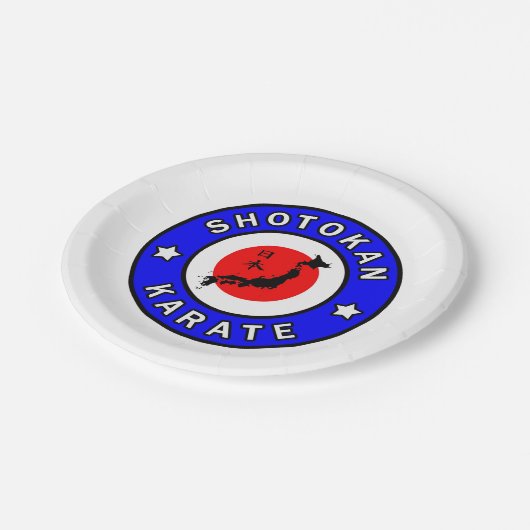 Assiettes En Carton Karaté de Shotokan (Angle)