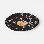 Assiettes En Carton Karate Girl Kick Anniversaire Plaque papier (Angle)