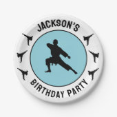 Assiettes En Carton Karaté personnalisé / Taekwondo / judo Anniversair (Devant)