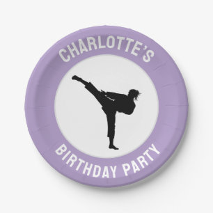 Assiettes En Carton Karaté personnalisé / Taekwondo / judo Anniversair
