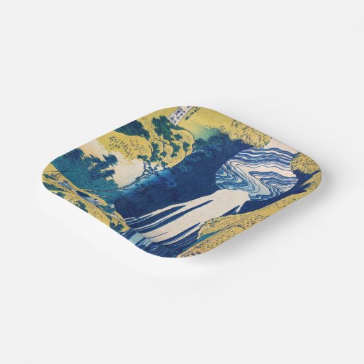 Assiettes En Carton Katsushika Hokusai - Chutes Amida (Angulaire)