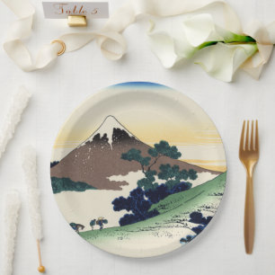 Assiettes En Carton Katsushika Hokusai. Le col de l'Inume dans la prov