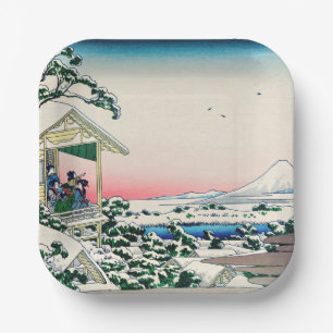 Assiettes En Carton Katsushika Hokusai - Maison de thé à Koishikawa