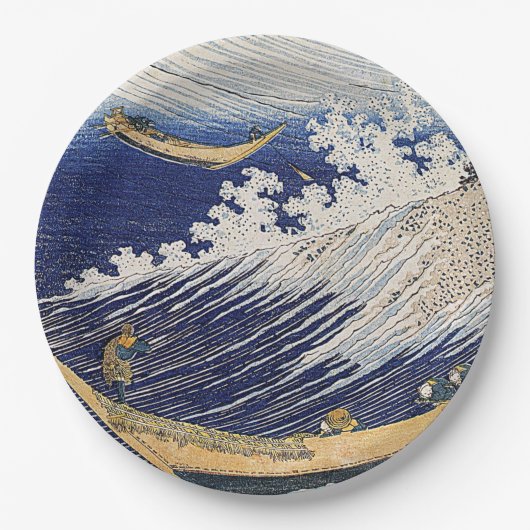 Assiettes En Carton Katsushika Hokusai. vagues (Devant)