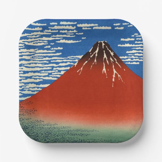 Assiettes En Carton Katsushika Hokusai - Vent Fin, Matin Clair (Recto)