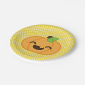 Assiettes En Carton Kawaii Jackolantern Citrouille Plaques de papier H (Angle)