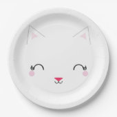 Assiettes En Carton kawaii kitty CAT BIRTHDAY party plaque papier 3 (Devant)