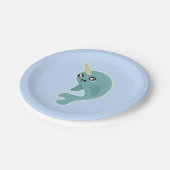 Assiettes En Carton Kawaii Narwhal (Angle)
