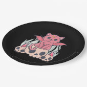 Assiettes En Carton Kawaii Pastel Goth Cute Démon Déplaisant Chat et C (Angle)