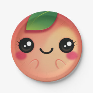 Assiettes En Carton Kawaii Peach
