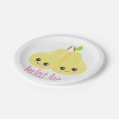 Assiettes En Carton Kawaii Pear Couple Parfait Paire Funny Pun (Angle)