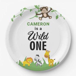 Assiettes En Carton Kawaii Wild Un Anniversaire Safari Jungle Animaux