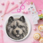 Assiettes En Carton Keeshond Chien 3D inspiré (Fête)