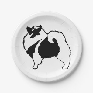 Assiettes En Carton Keeshond Graphics - Cute Original Chig Art