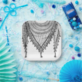 Assiettes En Carton Keffiyeh Écharpe palestinienne tissu traditionnel (Fête)