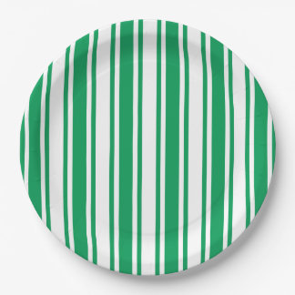 Assiettes En Carton Kelly landes de bonbons vertes et blanches