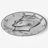 Assiettes En Carton Kennedy Half Dollar (Angle)
