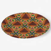 Assiettes En Carton Kente Geometrics Kwanzaa Afrocentric (Angle)