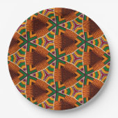 Assiettes En Carton Kente Geometrics Kwanzaa Afrocentric (Devant)