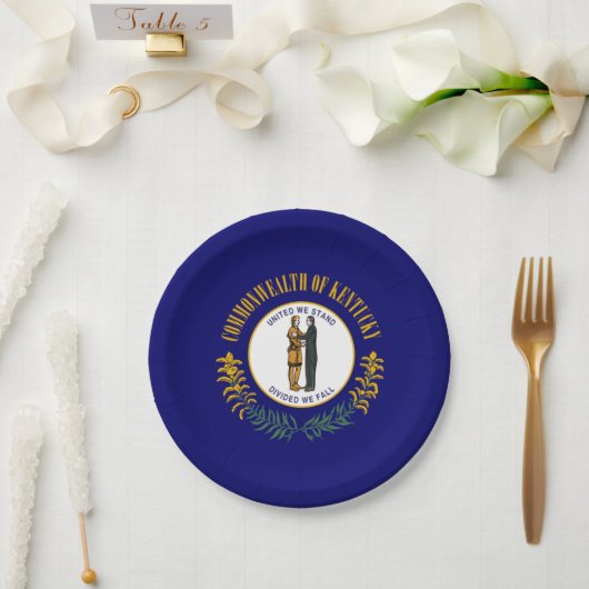 Assiettes En Carton Kentuckian Flag, Flag of Kentucky (Mariage)