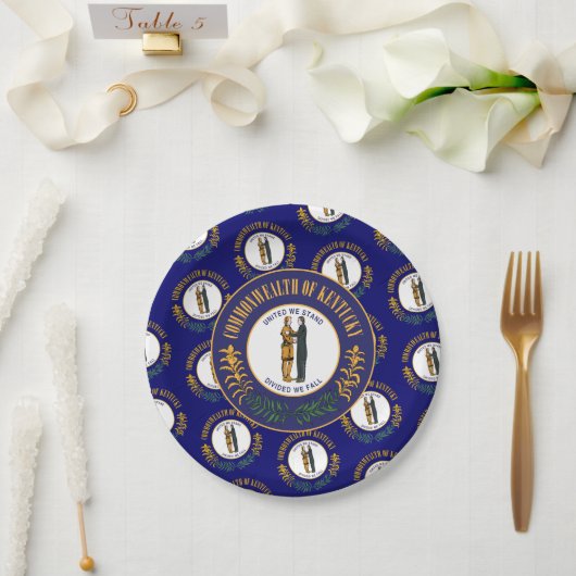Assiettes En Carton Kentuckian Flag & Seal, Kentucky (Mariage)