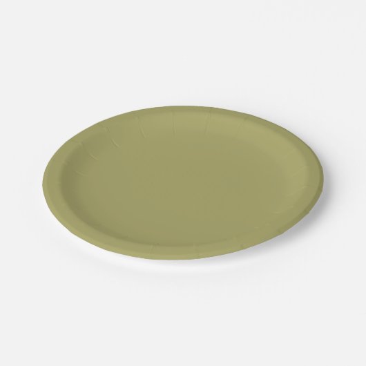 Assiettes En Carton Khaki (Angle)