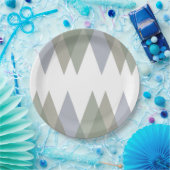 Assiettes En Carton Khaki triangles (Fête)