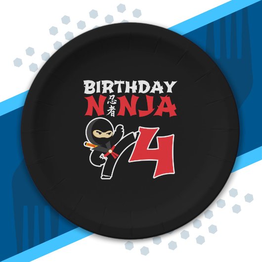 Assiettes En Carton Kids Birthday Ninja