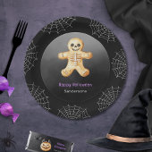 Assiettes En Carton Kids Halloween Party Skeleton Black Paper