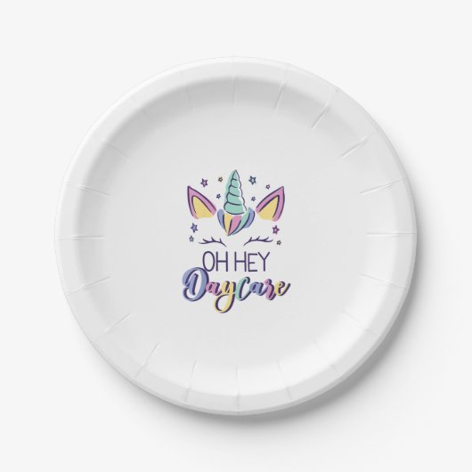 Assiettes En Carton Kids Oh Hey Daycare Vibes First Day Of Daycare Gir (Devant)