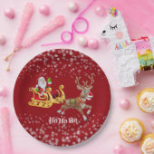 Assiettes En Carton Kids Père Noël Christmas Reindeder Sleigh Snowflak (Fête)