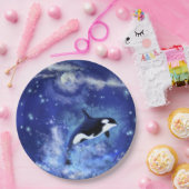 Assiettes En Carton Killer Whale on Full Moon (Fête)
