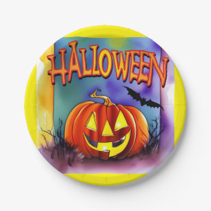 Assiettes En Carton Kine de Halloween