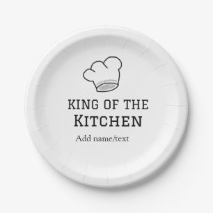 Assiettes En Carton King of the cuisine chef cuisine ajouter nom couro