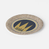 Assiettes En Carton King Wild Thing Gold Crown Burlap Anniversaire (Angle)