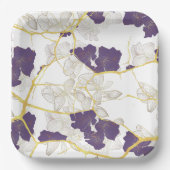 Assiettes En Carton Kintsugi japonais. Double face. (Recto)