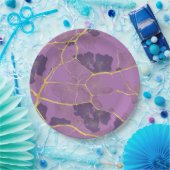 Assiettes En Carton Kintsugi japonais. Double face. (Fête)