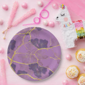 Assiettes En Carton Kintsugi japonais. Double face. (Fête)