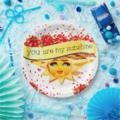 ASSIETTES EN CARTON KISSES DE SOLEIL (Fête)