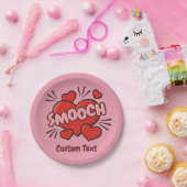 Assiettes En Carton Kissing Comic Sound Effect (Fête)