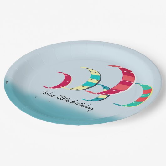 Assiettes En Carton Kite Surf (Angle)