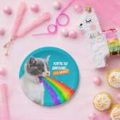 Assiettes En Carton Kitten crache vers le ciel (Fête)