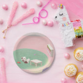 Assiettes En Carton Kitten détente dans le salon (Fête)